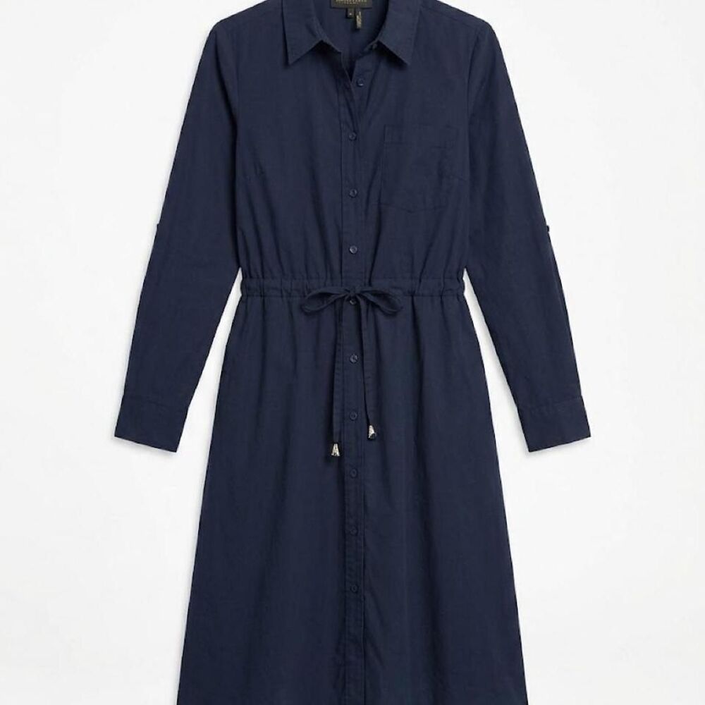 Dkny Women's Navy and Blue Dress
